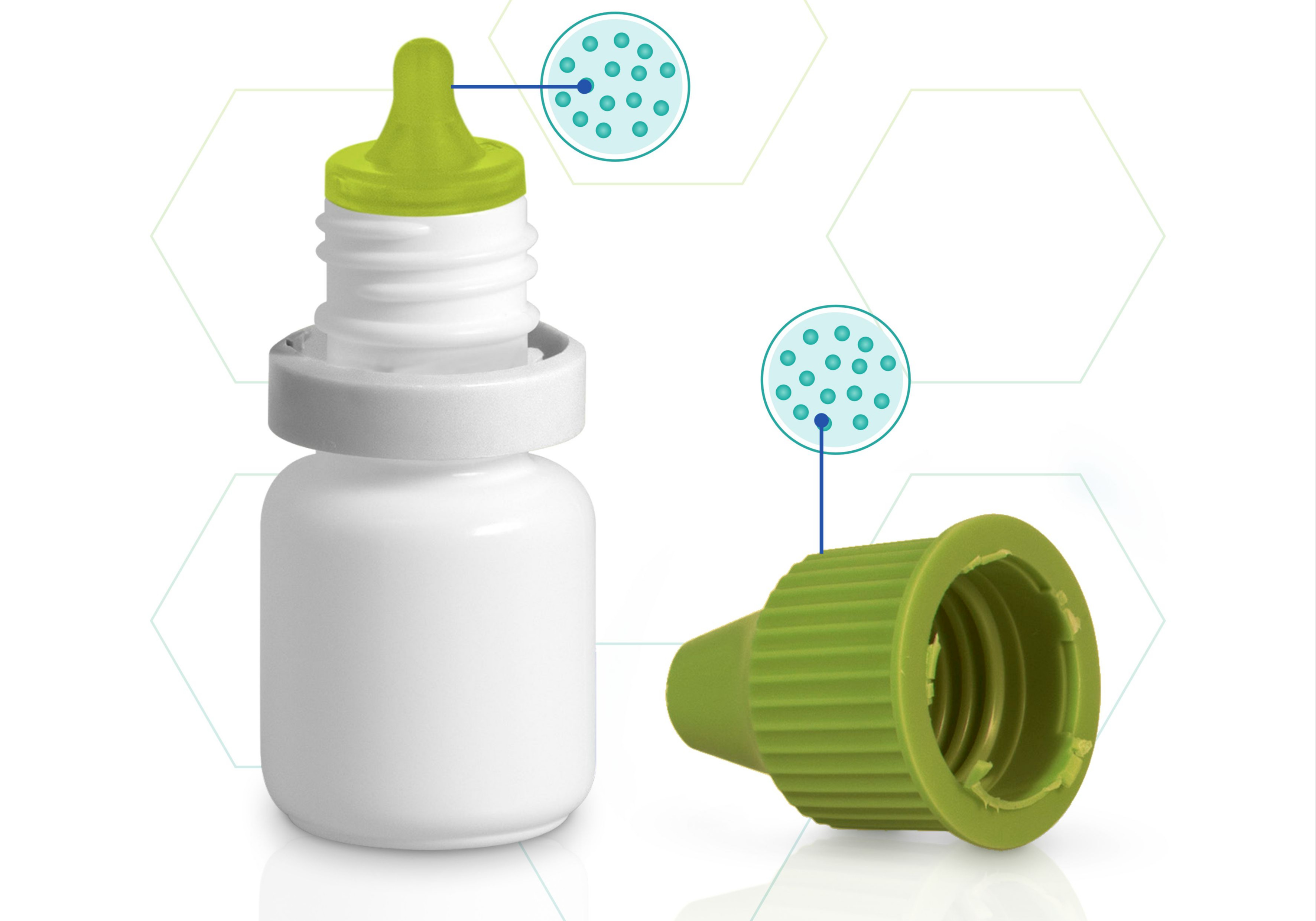 multi use antimicrobial eye dropper activated by pylote technology